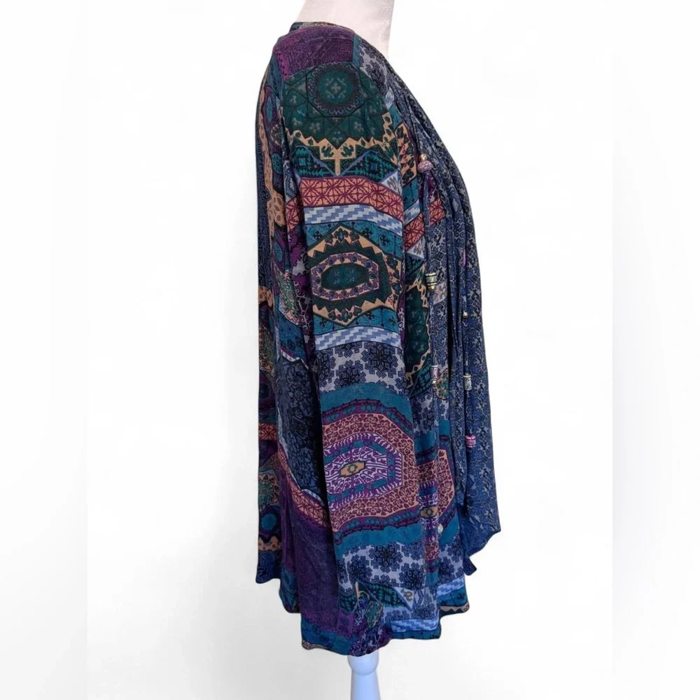 Vintage Carole Little Multicolor Open Front Cardigan - Picture 5 of 7